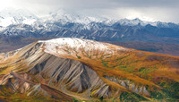 Termination dust on the foothills as winter moves in from the west, Denali Park