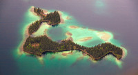 Mineral lake in the Trench south of Watson Lake, Yukon Territory